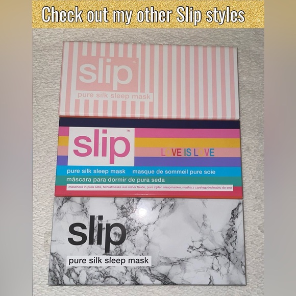 🎉HP🎉New! Slip White Swirled Marble 100% Pure Silk Eyemask 🤍🩶New in box - Picture 11 of 12